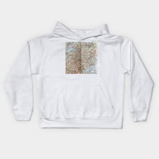 Where France, Italy and Switzerland Meet, 1800s map Kids Hoodie